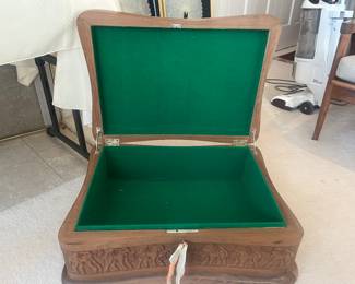 view of the box opened up