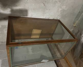 Antique ship's display case. 42.5"w x 22.5"d x 26"h.