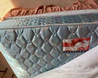 view of the label on the mattress