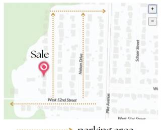 Parking will be available on Nelbrook Drive, Nelson Drive, & West 52nd Street on one side only. Do not block driveways or mailboxes!