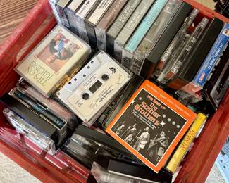 Crate of Cassette Tapes
