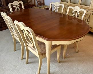 French Provincial Dining Table w/ Five Chairs