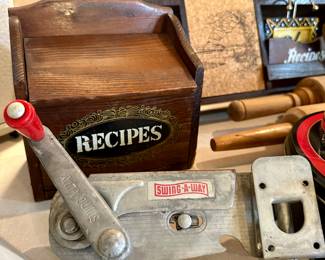 Vintage Swing A Way Can Opener & Recipe Box