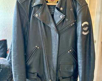 Harley Davidson Cruiser II Leather Jacket Embossed Eagle