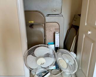 Foldable Table & Chairs and Fans