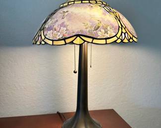 Tiffany Style Hummingbird Stained Glass Lamp