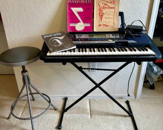 Yamaha PSR-540 PortaTone Keyboard 61-Key Electric Piano & Industrial Adjustable Drum Stool