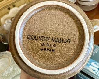 Country Manor Stoneware, Made in Japan, Teacup Set