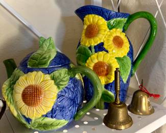 Sunflower Teapot & Pitcher