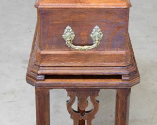 Mermod Freres Antique Oak Cased Music Box with 2 - 18" Cylinders