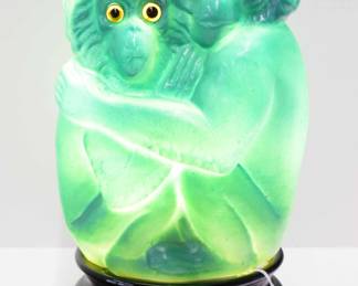 Tiffin Glass Co. Monkey Lamp