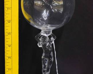 Figural Crystal Vase