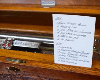 Mermod Freres Antique Oak Cased Music Box with 2 - 18" Cylinders