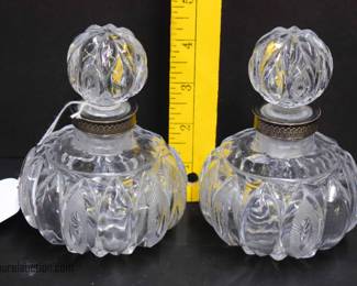 Pair of Cut Glass Bottles