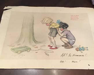 Artist Litho (1of 3) George Redon 1869-1943 French Menu.