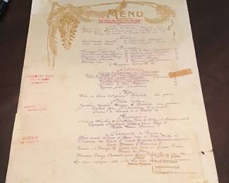 Back side of Menu