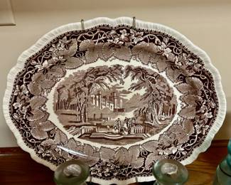Mason's Brown White Platter