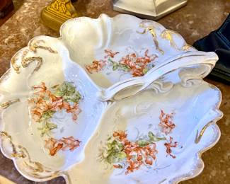 Antique Porcelain Scalloped Bowl