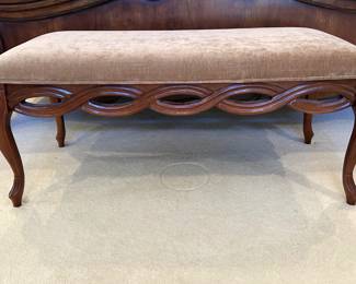 French Country Upholstered Bench