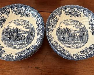 Johnson Brothers Coaching Scene Cereal Bowls