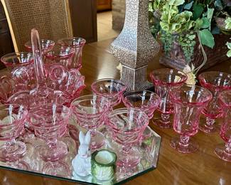 Jamestown Fostoria Pink Sherbets, Ice tea