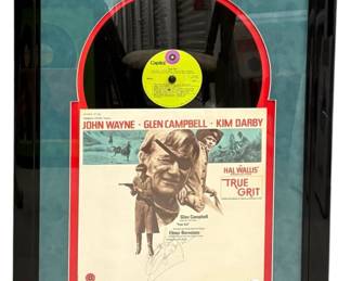 AUTOGRAPHED True Grit Framed Vinyl Record