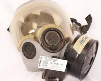  Gas Mask With Cartridge Labeled MCV 2P in good cond.