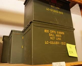 Lots of  Ammo Cans Green Metal W Lid 12” X 7” X 8 and many other sizes