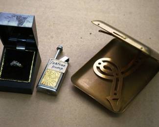 Ring, Vintage MCM Perfume Pump, Cigarette Case