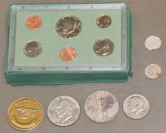 1989 Proof Set, Ike Dollar, Kennedy Half Coins 