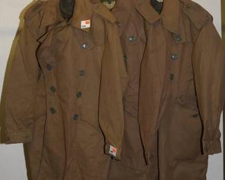 Three Heavy Canvas Spanish Trenchcoats
