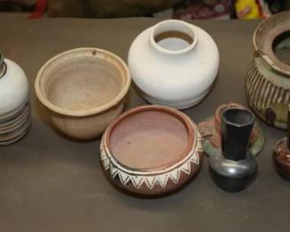 Indian Pottery Vases Bowls