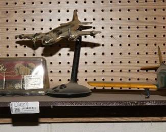 Three Train and airplane Models