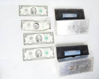  Arkansas State Quarters, 2$ bills, multiple lots of coins and currency
