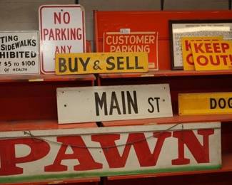 Original Vintage metal plastic Signs Various