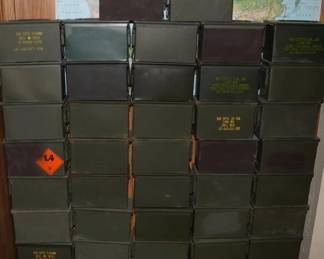 Numerous EMPTY Ammo Ammunition cans