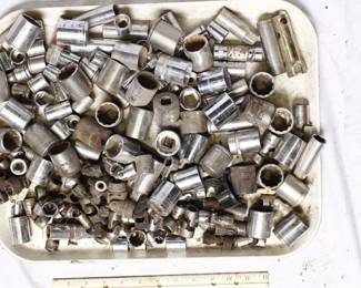 many box  lots of Sockets, Chisels, Punches, Extensions, pliers, Glass Cutters, Wrenches, Box end wrenches, socket drivers, Tire Irons, Bolt cutters, gloves and more  too numerous to mention!