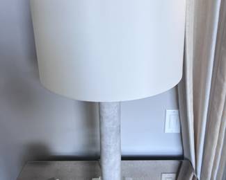 Marble, lucite lamps