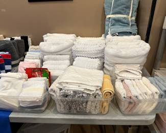 Lots of linens and towel sets