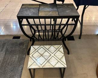 We have three of the back stone tables.