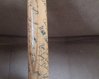 game used detroit tigers bat many signatures