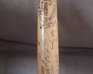 dave stegman game used sign bat from 1985 vic wertz golf outing