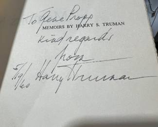 PRESIDENT HARRY S TRUMAN MEMOIRS SIGNED