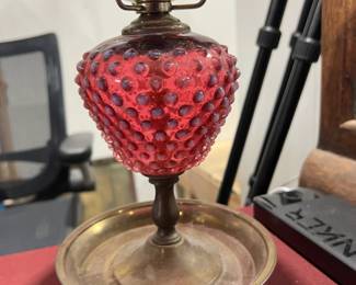 FENTON GLASS LAMP