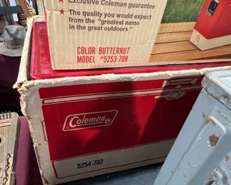 VINTAGE COLEMAN COOLERS IN ORIGINAL BOXES