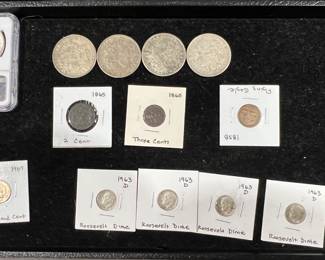 ANTIQUE COINS MORGAN SILVER DOLLARS MORE