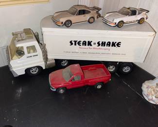 Vintage Steak n Shake Toy Tractor Trailer