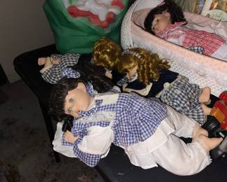 Large collection of dolls