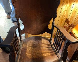 Antique wooden rocker