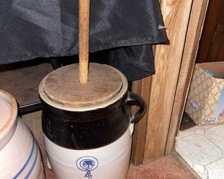 Antique Ceramic Butter Churns